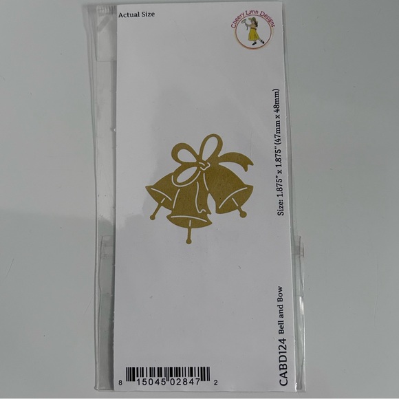 Cheery Lynn Designs BELL AND BOW die 1.875” x 1.875” - Picture 2 of 4